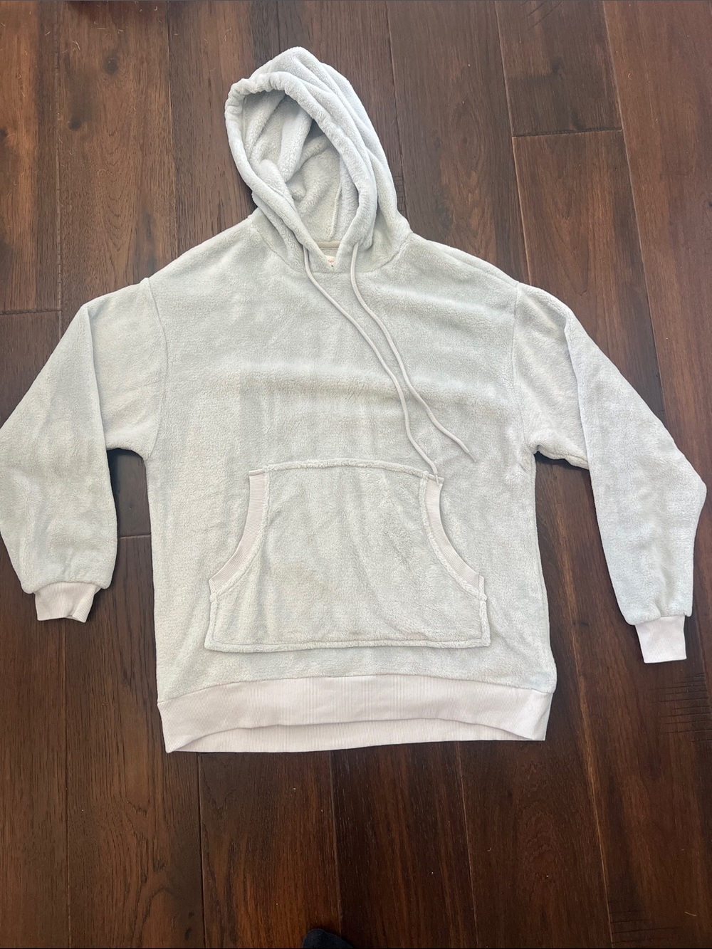 Light Gray blue Hooded Pullover Sweatshirt